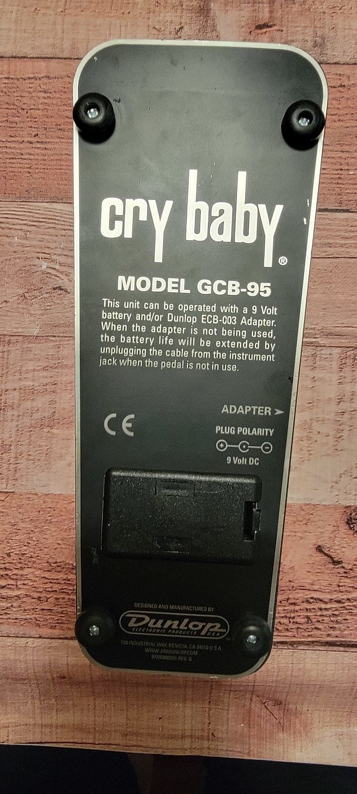 Dunlop GCB95 Cry Baby Standard Wah 1982 - Present - Black - Image 3
