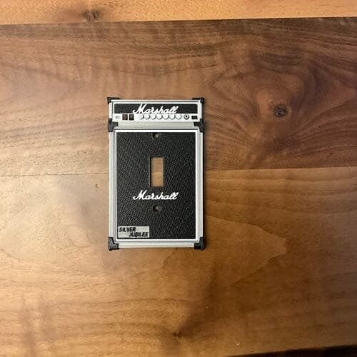 Marshall silver jubilee-inspired 1 switch wall plate 2024