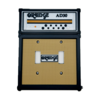 Orange Amp 2-Switch Wall Plate (Black)